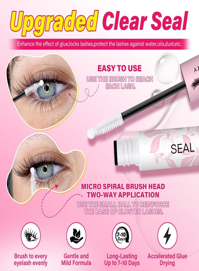 برو لاش بيوتي غراء برولاش بيوتي لتجميع الرموش، مُطوّر 2 في 1، أسود اللون، لاصق ومثبت للرموش، مقاوم للماء، قوي التثبيت، يدوم طويلاً من 7 إلى 10 أيام (10 مل، لاصق أسود ومثبت شفاف). - Image 4